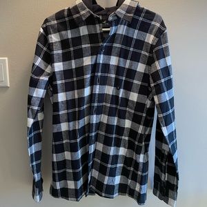 Hollister flannel hoodie